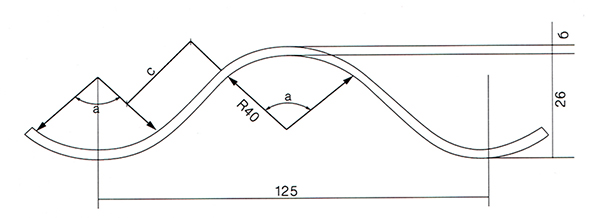 Гофр 125х26 мм