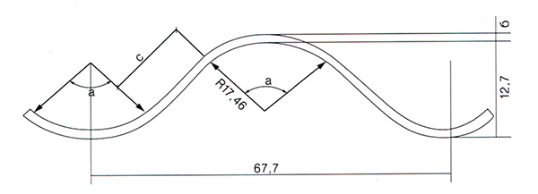 Гофр 68х13 мм